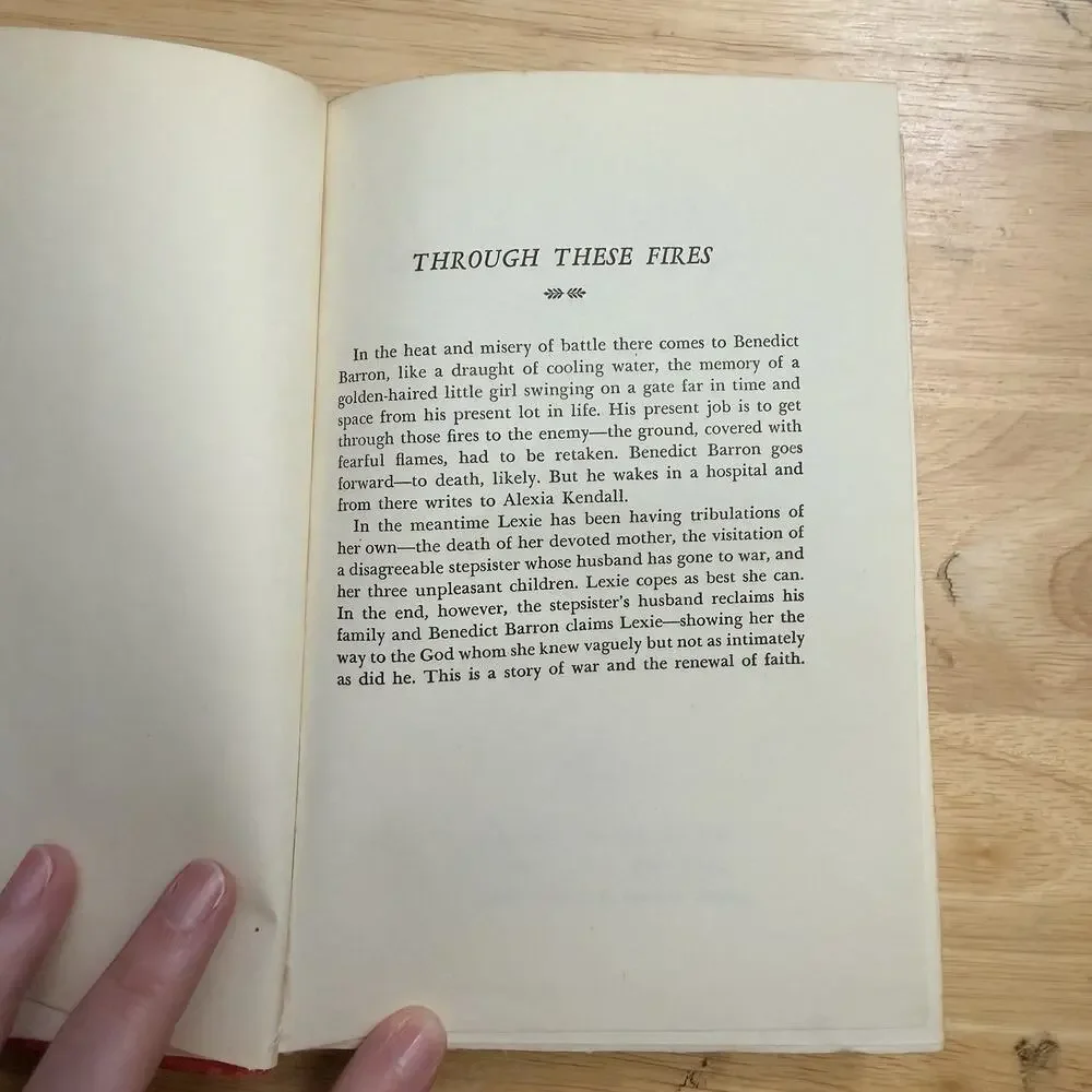 Through These Fires Novel by Grace Livingston Hill Hardcover Book Vintage 1943